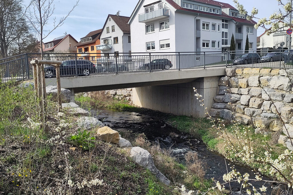 Örtlicher Hochwasserschutz und Brücke Jakobstraße, Filderstadt-Sielmingen